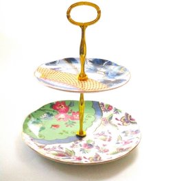 ウェッジウッドWEDGWOOD バタフライ ブルームButterfly Bloom 2段ケーキスタンド 【御結婚御祝・内祝・新築御祝・還暦御祝・寿・ギフト包装可能】