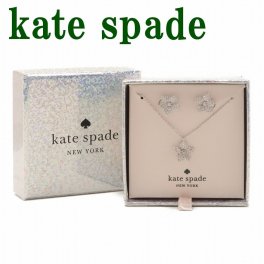 ケイトスペード KateSpade ネックレス ピアス レディース フラワー 花 セット 箱 ボックス付き 限定品 パヴェ メレ ラインストーン O0R00087-911 ブランド 人気