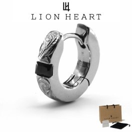 ライオンハート ピアス メンズ 【WEB限定】ハワイアン フープ ピアス ストーン サージカルステンレス LH-03EA0255 LION HEART つけっぱなし アレルギーフリー メンズピアス 片耳用 1点売り クリスマス 誕生日 プレゼント ギフト 彼氏 ブランド 人気 ランキング