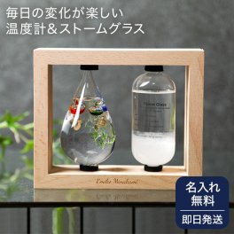 名入れ ストームグラス＆ガリレオ温度計 ドロップ インテリア おしゃれ ラッピング 無料メッセージカード ギフト 父の日 2026 プレゼント