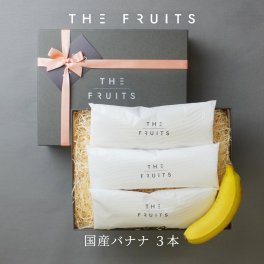 【 皮ごと食べられるバナナ 】THE FRUITS BANANA 宮崎県産 バナナ ３本 国産 皮まで食べられる 皮ごと 出産祝い 内祝い プレゼント 出産内祝い 内祝い 入学内祝い 快気祝い 結婚祝い 結婚内祝い 高級 最高級 お返し フルーツ 果物 贈答品 贈答用 父の日 高級バナナ その他フルーツ