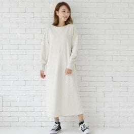 【送料無料】授乳服〈授乳/マタニティ〉ミニ裏毛ワンピース