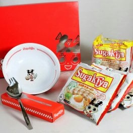 スガキヤセット　どんぶり&ラーメンフォークとスガキヤ３食入スガキヤ即席ラーメン２袋セット ギフト 父の日 母の日 敬老の日 誕生日 クリスマス お中元 食器セット　スガキヤ 　ラーメンラーメンどんぶり