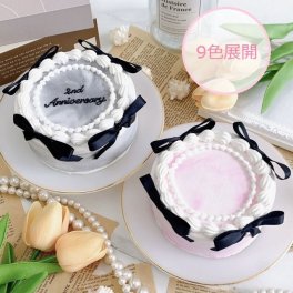 【選べる9色】大理石風リボンセンイルケーキ【メッセージ】【センイルケーキ】【記念日に】4号5号6号