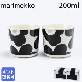マリメッコ marimekko コーヒーカップ ペア 200ml 2個セット Unikko ウニッコ ラテマグ スモール ホワイト×ブラック×シルバー 72780 199 北欧食器 洋食器 北欧デザイン テーブルウエア 送別会 誕生日 お中元 結婚祝い 結婚式 高級 父の日 母の日 成人祝い ホワイトデー