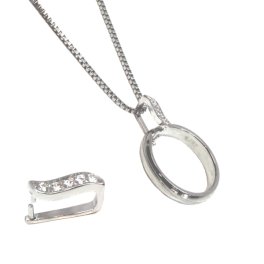 【上品アクセサリー】 リングホルダー指輪をネックレスに クリッカー シルバー925 便利パーツ アクセサリー パーツ ペンダント  ギフト 大人かわいい 指輪ギフト ジーラブ