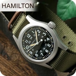 ハミルトン 腕時計 ブランド メンズ カーキ フィールド 38mm 手巻き H69439931 ブラック グリーン