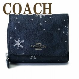 コーチ COACH 財布 三つ折り 折財布 ミニ レディース 雪 スノー スノーフレーク C1928SVF23 ブランド 人気