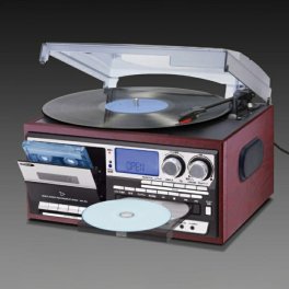 マルチオーディオ・レコードプレーヤー SP盤 78回転 EP LP カセ ットテープ CD ラジオ ヴァイナ ル SDカード USBメモリ デッキ スピーカー 送料無料