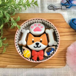 ★カラフルで可愛い(犬ver)★アイシングクッキー＆ザクザククッキー缶