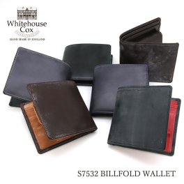 ホワイトハウスコックス 財布 Whitehouse Cox 二つ折り財布 ブライドルレザー 牛革 メンズ 選べる6色 S7532 【ラッピング無料 誕生日 お祝い プレゼント ギフト 贈り物】 送料無料