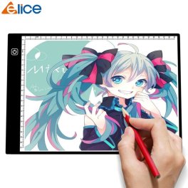 トレース台 A4  ライトアップボード LED トレーサー 超薄型  明るさ調節 フラット スリム USB給電 設計 デッサン イラスト 製図<br>