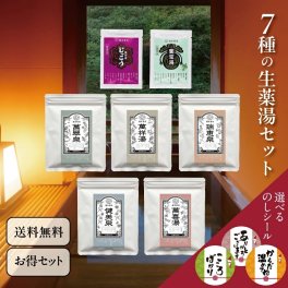 入浴剤 詰め合わせ 7種の生薬湯 お得セット【選べるのしシール】【送料無料】【メール便】プレゼント ギフト セット 生薬 薬湯 漢方 医薬部外品 温泉 銭湯 女性 男性 お試し価格 お風呂 父の日 母の日 祖父 祖母 誕生日 クリスマス 御礼 疲労回復 冷え症 リウマチ 神経痛 腰痛 肩コリ