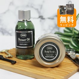 サボン SABON ジェントルマン ギフトセット ボディスクラブ60g シャワーオイル100mL メンズ ボディケア スキンケア お試しサイズ トラベルセット 人気 香り 正規品 プレゼント 誕生日 彼氏 夫 20代 30代 40代 男性 贈り物