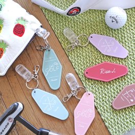 名入れパターカバーホルダー Sweets☆女性 プレゼント 実用的 ゴルフ ネームプレート 刻印 ネームタグ 名札 名入れ 名前 レディース おしゃれ ゴルフタグ ゴルフバッグ キャディバッグ 用 バッグタグ　ホルダー パター　ゴルフ パターカバーホルダー