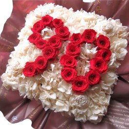 お祝い 卒寿 90歳 花 数字 90入りプリザーブドフラワー あなたのご希望の数字（２ケタ）お作り致します◆卒寿祝いプレゼント・記念日の贈り物におすすめのフラワーギフト