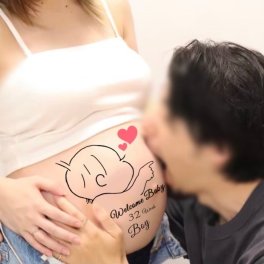 マタニティシール【送料無料】マタニティフォトシール マタニティペイントシール ベリーペイントシール welcome Baby タトゥーシール ボディシール 桜 天使 羽 赤ちゃん