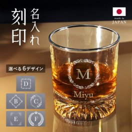 【名入れ無料】刻印 名入れ ロックグラス イニシャル アンティーク調 メッセージ 銀縁 クリア グラス コップ ウイスキー 焼酎 ガラス 食器 プラチナ 日本製 オーダーメイド 名前入れ 名入り オリジナル 名前 還暦 退職 誕生日 記念日 ギフト プレゼント 贈り物