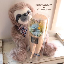 選べるぬいぐるみとドライフラワーのミニブーケ プリザーブドフラワー 母の日　お祝い お見舞い