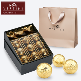 【記念品】VERTINI ゴルフボール セット (ゴールド) ゴルフグッズ ギフト プレゼント