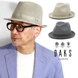 BL型 DAKS メンズ ハット ブランド 中折れ帽子 メンズ ダックス パナマガーゼ ハット メンズ 紳士 春夏帽子 DAKS 帽子 メンズ 中折れ帽 中折れハット メンズ