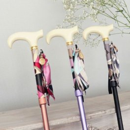 折りたたみ杖（ポーチ付）女性用 -SGマーク取得商品- BONBON STICK（BON VOYAGE）プッチ柄 母の日 敬老の日