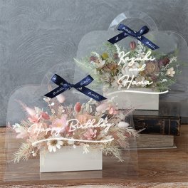 ソラフラワー　クリアバッグブーケ  【誕生日祝い】【結婚祝い】【新築祝い】【退職祝い】【メッセージカード無料】 