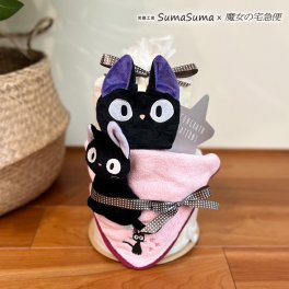 おむつケーキ 魔女の宅急便 ジジ キキ スタジオジブリ ジブリ 出産祝い 男の子 女の子 オムツケーキ ダイパーケーキ プレゼント おもちゃ タオル 赤ちゃん ベビー 送料無料 即日発送 【正規品】【ギフト包装】【熨斗】【メッセージカード】【手提げ袋付き】