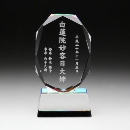 クリスタル位牌多面カット型小