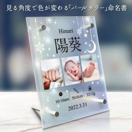冬生まれの赤ちゃんにピッタリ【 パールドリーム 命名書 アクリルフレーム 】 モダン シンプル フォトパネル 男の子 女の子 メモリアル アクリル オーダーメイド 冬 ウィンター 雪 キレイ 赤ちゃん オーダー 写真 名入れ無料 出産報告 出産祝い 出産 内祝 ギフト お七夜 インテリア 透明 おしゃれ 11月 12月 1月 2月 