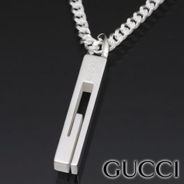 グッチ ネックレス GUCCI ペンダント シルバー アクセサリー シルバー925 ユニセックス メンズ レディース Gマーク Gモチーフ ペンダント 225055-J8400-8106 【ラッピング無料 誕生日 お祝い プレゼント ギフト 贈り物】 送料無料