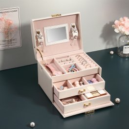 アクセサリー 収納 韓国 レザー 大容量 コンパクト 軽量 携帯 アクセサリーボックス ジュエリーケース アクセサリーケース 収納 ボックス ケース ポーチ BOX 指輪 ピアス イヤリング 鍵 ロック 小物入れ 可愛い 韓流 プレゼント 母の日 実用的