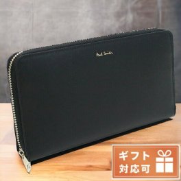 ポール・スミス 長財布ラウンドファスナー メンズ ブランド レザー イタリア M1A4778X BLACK ブラック 財布