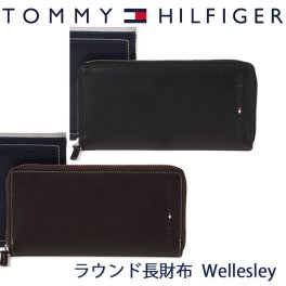 トミーヒルフィガー 長財布 TOMMY HILFIGER トミー 財布 メンズ ブラック ブラウン ラウンドファスナー 31TL13X015 選べる2カラー 【ラッピング無料 誕生日 お祝い プレゼント ギフト 贈り物】 送料無料