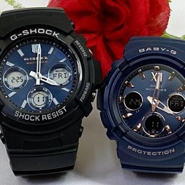 カシオ 恋人たちのGショック ペアウォッチ G-SHOCK BABY-G AWG-M100SB-2AJF BGA-2800-2AJF タフソーラー ソーラー電波 送料無料 国内正規品 記念日 誕生日 プレゼント お揃い 紺 ネイビー お祝い 結婚 婚約 20代 30代 40代 50代 カップル 夫婦
