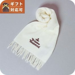 ヴィヴィアンウエストウッド VIVIENNE WESTWOOD マフラー 25-W00Q7-A401 レディース メンズ ホワイト マフラー