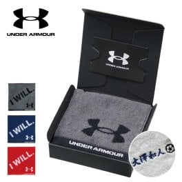 【名入れ 無料 刺繍 】【underarmour】アンダーアーマー 「I WILL.」 タオルハンカチ（名入れタオル スポーツ 部活 チームタオル 卒団 マラソン ブランドタオル スポーツブランド スポーツタオル）56