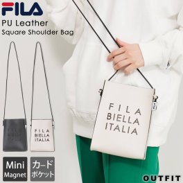  【一部カラー期間限定セール】FILA フィラ ショルダーバッグ レディース 小さめ ポシェット ミニポシェット ミニショルダー 斜め掛け 肩掛け PUレザー 合皮 ブランド かわいい おしゃれ シンプル 軽量 軽い バッグ 大人 高校生 中学生 黒 白 ブラック ホワイト ホワイトデー ギフト 敬老の日 プレゼント ギフト