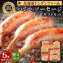 ギフト ハム ソーセージ 【当店限定】DLG受賞 北海道トンデンファーム 職人仕上げの.ハム・ソーセージ.詰め合わせ ギフトセット 5種  本格燻製 白樺チップ仕上げ お取り寄せ 送料無料 母の日 父の日 御中元 敬老の日 御歳暮 誕生日 内祝い お返し 【TF】【TF2】