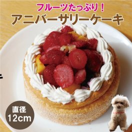 犬用 ケーキ 冷凍 ペットケーキ【フルーツ たっぷり アニバーサリー ケーキ】犬 バースデー 誕生日 おやつ 無添加 犬ケーキ 犬おやつ ドッグケーキ 犬用ケーキ 犬のケーキ 犬の誕生日ケーキ バースデーケーキ ペット用ケーキ わんちゃんケーキ 犬のおやつ フルーツケーキ 犬用品