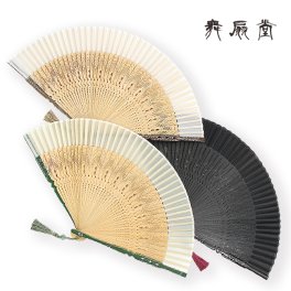 ★名入れ対応『【女性用扇子】凛(りん)扇子袋セット(3色・桐箱入り)』　名入れ 母の日 おしゃれ 可愛い 和風 プレゼント お祝 誕生日 記念日 お礼 還暦 古稀 喜寿 傘寿 米寿 日本土産 海外 敬老の日 周年記念 結婚祝 成人 退職祝 ノベルティ