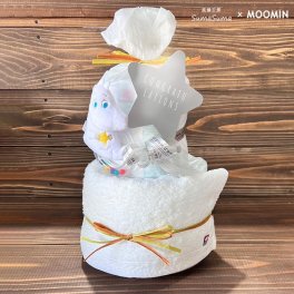 おむつケーキ ムーミン 出産祝い 男の子 女の子 リトルミイ moomin オムツケーキ ダイパーケーキ プレゼント おもちゃ タオル 赤ちゃん ベビー 送料無料 即日発送 メリーズ パンパース 【正規品】【ギフト包装】【熨斗】【メッセージカード】【手提げ袋付き】