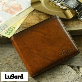 青木鞄 Lugard 二つ折り財布 小銭入れなし メンズ 本革 レザー