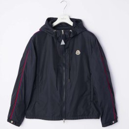 モンクレール MONCLER 1A00085 68352 ジャケット メンズ アウター HATTAB ナイロン ブルゾン フーテッド パイピング 撥水 775ジップアップ ダークネイビー 1 2 3 4