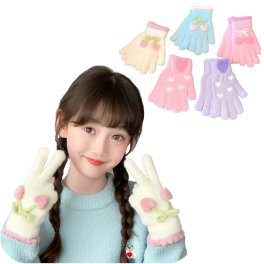 子供 手袋 女の子 寒さ対策 通学 グローブ 防寒手袋 5本指手袋 暖かい手袋 キッズ ふわふわ 手袋 小学生 中学生
