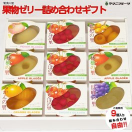 巨峰欠品中☆ご進物用 果実の里 果物ゼリー詰め合わせギフト 9つ入り☆【熨斗対応】