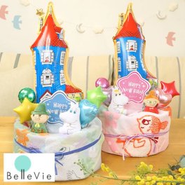 《おむつケーキ》 ムーミンのお家おむつケーキ【おむつケーキ 出産祝い】 