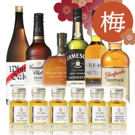 ウイスキー 飲み比べ ミニボトル 6種 梅 セット 世界５大ウィスキー プレゼント ギフト お酒 ハイボール 詰め合わせ 小分け 小瓶 お試し 誕生日 内祝 御礼
