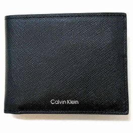 Calvin Klein カルバンクライン アウトレット サイフ 小物 メンズ レザー 折りたたみ財布 小銭入れなし 二つ折り財布 BOX付 4D1013G 001
