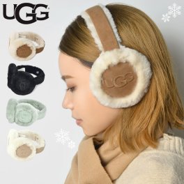 イヤーマフ UGG アグ 耳当て ボア 20955 レディース おしゃれ 可愛い ブランド ファー メンズ 本革 耳あて 防寒 対策 イヤマフ 冬 暖かい 黒 ブラック チェスナット ブラウン ベージュ ミント ロゴ 羊毛 通学 通勤 かわいい 女性 誕生日 プレゼント クリスマス ギフト